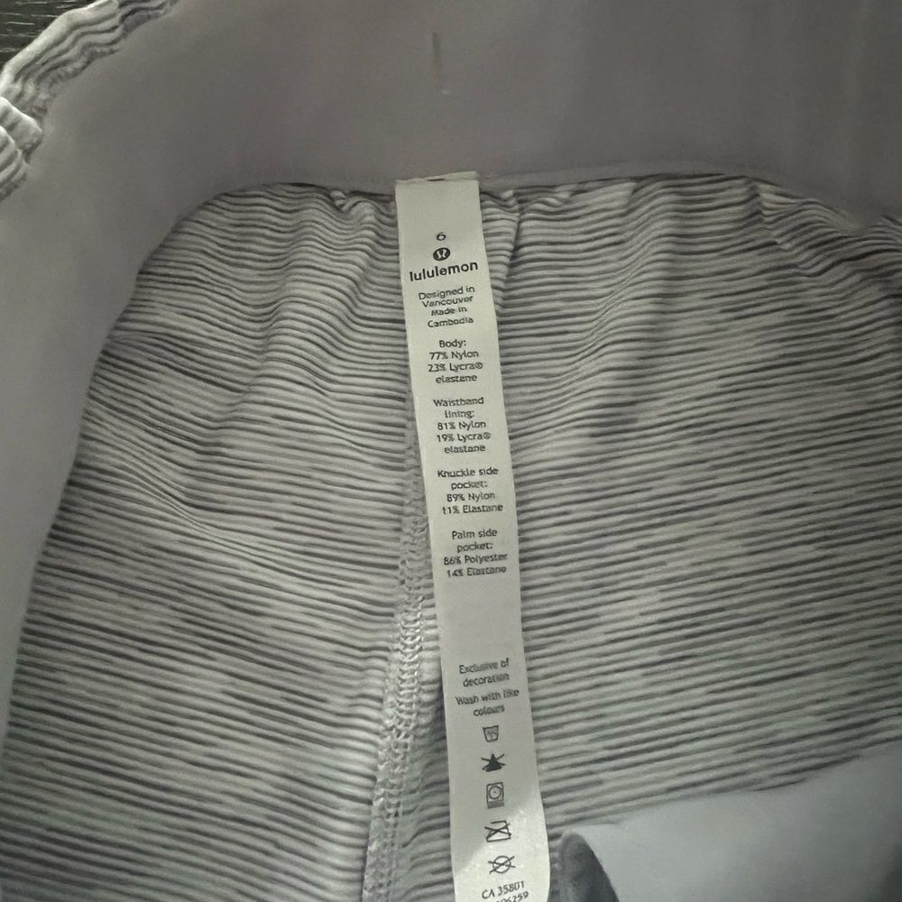 Lululemon Grey Cropped Patterned Sweatpants - Picture 5 of 6